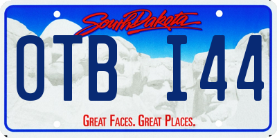 SD license plate 0TBI44