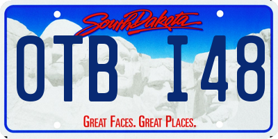 SD license plate 0TBI48