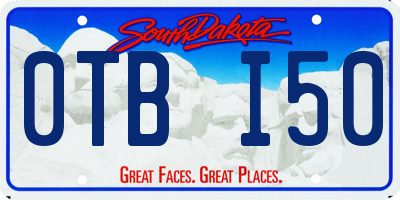 SD license plate 0TBI50