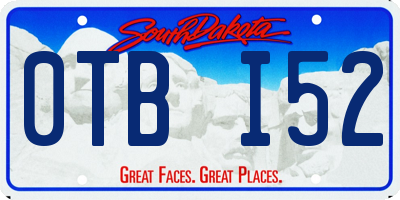 SD license plate 0TBI52