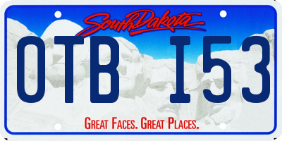 SD license plate 0TBI53