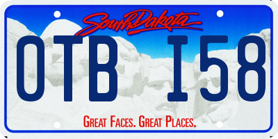 SD license plate 0TBI58