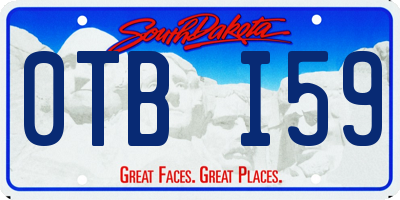 SD license plate 0TBI59