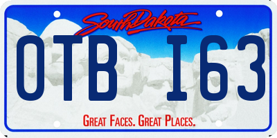SD license plate 0TBI63