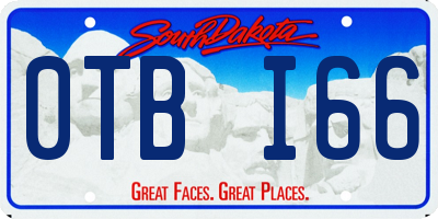 SD license plate 0TBI66