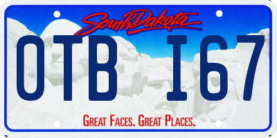 SD license plate 0TBI67