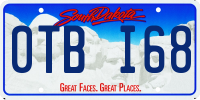 SD license plate 0TBI68