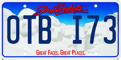 SD license plate 0TBI73