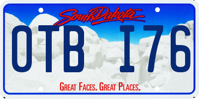 SD license plate 0TBI76