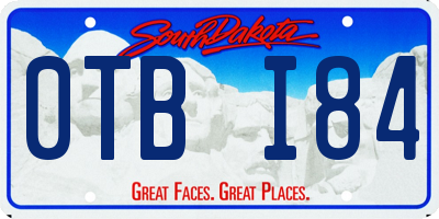 SD license plate 0TBI84