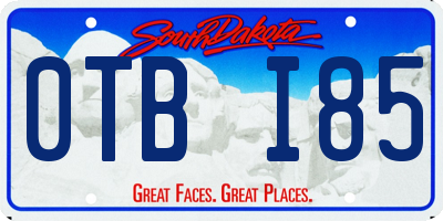 SD license plate 0TBI85