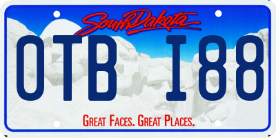 SD license plate 0TBI88