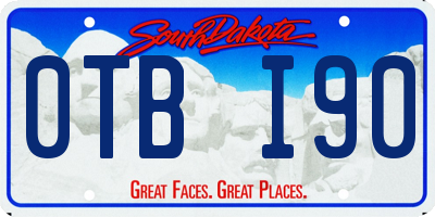 SD license plate 0TBI90