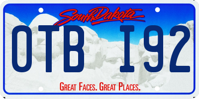 SD license plate 0TBI92