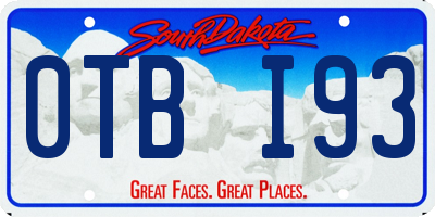 SD license plate 0TBI93