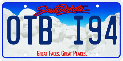 SD license plate 0TBI94