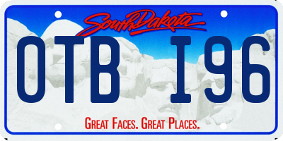 SD license plate 0TBI96