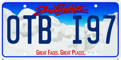 SD license plate 0TBI97
