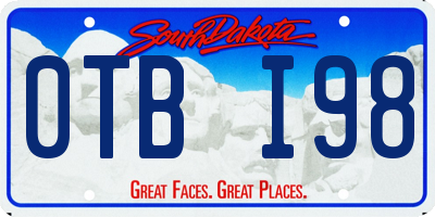 SD license plate 0TBI98