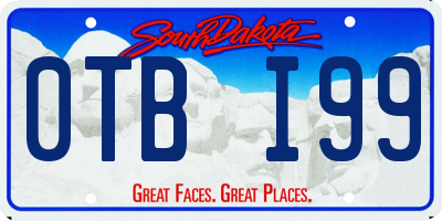 SD license plate 0TBI99