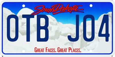 SD license plate 0TBJ04