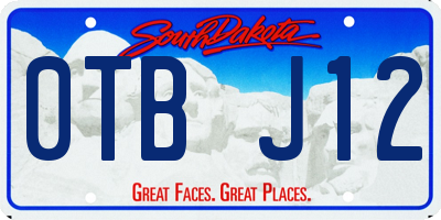 SD license plate 0TBJ12
