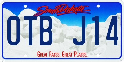 SD license plate 0TBJ14