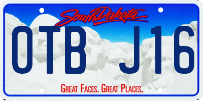 SD license plate 0TBJ16