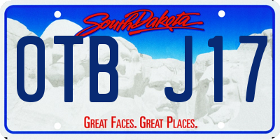 SD license plate 0TBJ17