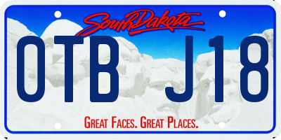 SD license plate 0TBJ18