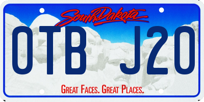 SD license plate 0TBJ20