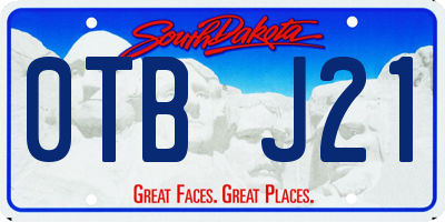 SD license plate 0TBJ21