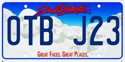 SD license plate 0TBJ23