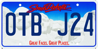 SD license plate 0TBJ24