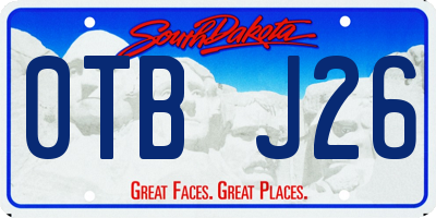 SD license plate 0TBJ26