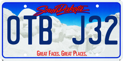 SD license plate 0TBJ32