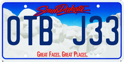SD license plate 0TBJ33