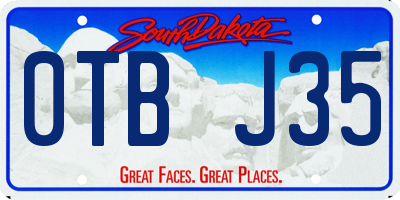 SD license plate 0TBJ35