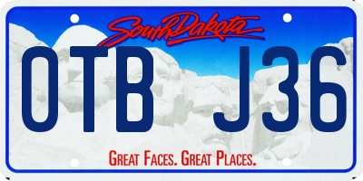 SD license plate 0TBJ36