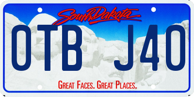 SD license plate 0TBJ40