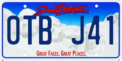 SD license plate 0TBJ41