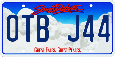 SD license plate 0TBJ44