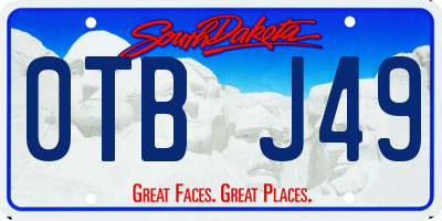 SD license plate 0TBJ49
