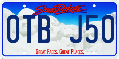 SD license plate 0TBJ50