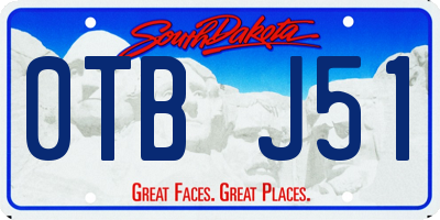SD license plate 0TBJ51