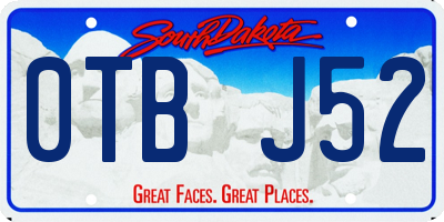 SD license plate 0TBJ52