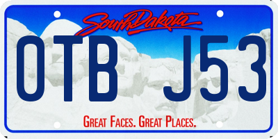 SD license plate 0TBJ53
