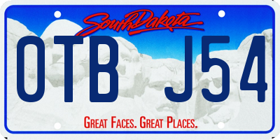 SD license plate 0TBJ54
