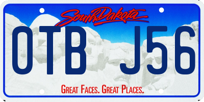SD license plate 0TBJ56