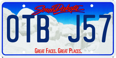 SD license plate 0TBJ57